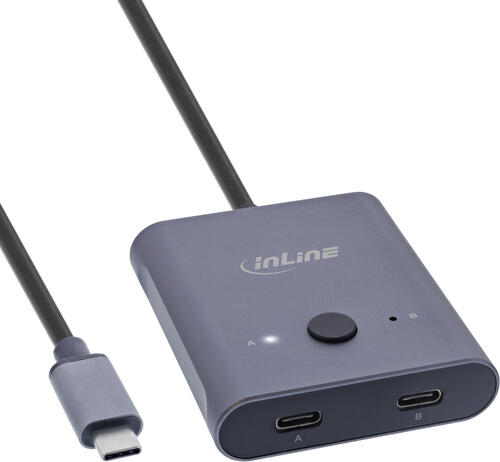 InLine USB-C Switch, bidirektionaler Umschalter, 10Gb/s, 100W