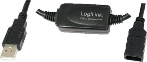 LogiLink 20M USB 2.0 - USB 2.0 M/F USB Kabel USB A Schwarz