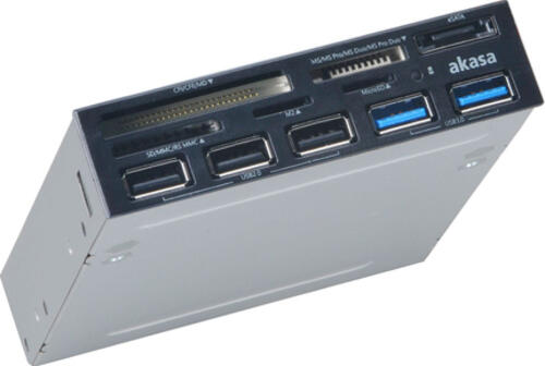 Akasa AK-ICR-16 Kartenleser USB 3.2 Gen 1 (3.1 Gen 1) Eingebaut Grau