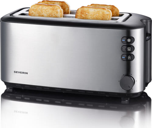 Severin AT 2509 Toaster 4 Scheibe(n) 1400 W Edelstahl