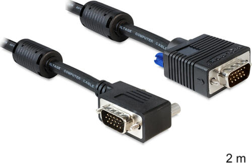 DeLOCK SVGA 2 m VGA-Kabel VGA (D-Sub) Schwarz