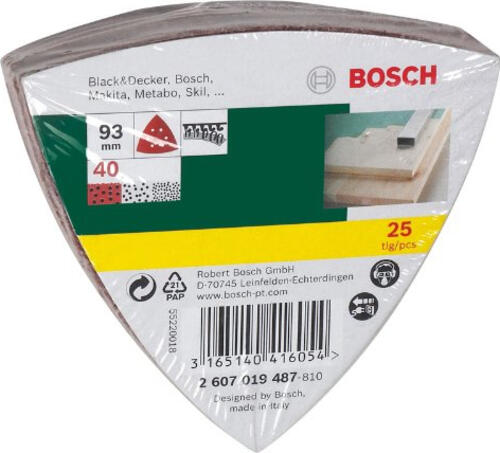 Bosch 2 607 019 487 Schleifmaschinenzubehör 25 Stück(e)