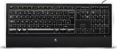 Logitech Illuminated Keyboard k740 Tastatur USB QWERTZ Deutsch Schwarz