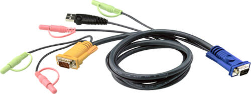 ATEN USB-KVM-Kabel mit 3-in-1-SPHD und Audio, 3 m
