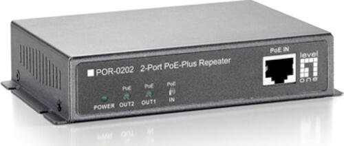 LevelOne PoE-Repeater, 2 Ports, Kaskadier, 802.3at PoE+