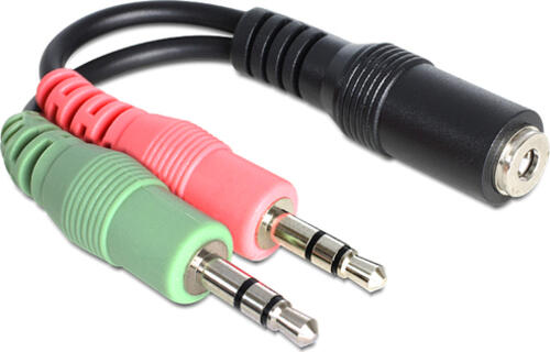 DeLOCK 65459 Audio-Kabel 0,012 m 3.5mm 2 x 3.5mm Schwarz
