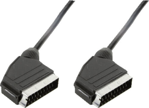 LogiLink Scart - Scart, 3m 3m SCART (21-pin) SCART (21-pin) Schwarz SCART-Kabel