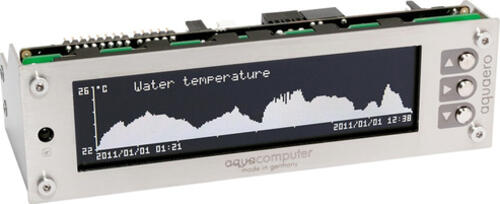 Aqua Computer 53145 Ventilatorgeschwindigkeitsregler LCD Edelstahl