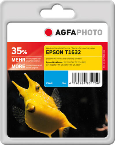 AgfaPhoto APET163CD Druckerpatrone 1 Stück(e) Cyan