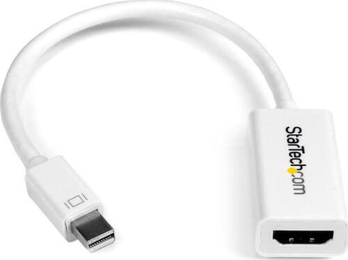 StarTech.com Mini DisplayPort auf HDMI 4k @ 30Hz Adapter - mDP 1.2 zu HDMI Video und Audio aktiv Konverter - Weiß