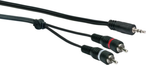 Schwaiger 1.5m 2 x RCA - 3.5mm Audio-Kabel 1,5 m Schwarz