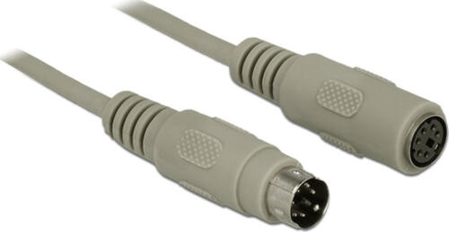 DeLOCK 84705 PS/2-Kabel 15 m 6-p Mini-DIN Grau