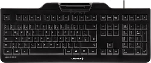 CHERRY KC 1000 SC Tastatur USB AZERTY Französisch Schwarz