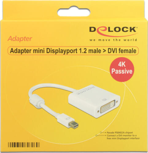 DeLOCK 62606 Videokabel-Adapter 0,2 m Mini DisplayPort DVI-I Weiß