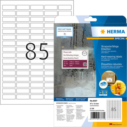 HERMA Etiketten strapazierfähig A4 37x13