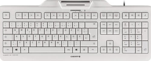 CHERRY KC 1000 SC Tastatur USB AZERTY Belgisch Weiß