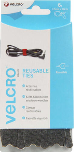 Velcro VEL-EC60388 Kabelbinder Kabelbinder mit Klettverschluss Schwarz 6 Stück(e)