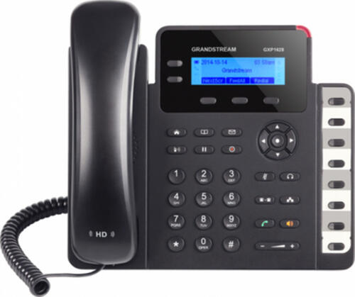 Grandstream GXP-1628 HD VoIP-Telefon, VoIP-Telefon (schnurgebunden), Freisprecheinrichtung, Wideband, SIP (2 Accounts), Displaytasten (5), programmierbare Tasten (8)