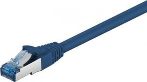 M-Cab CAT6A Netzwerkkabel S-FTP,PIMF, halogenfrei, 10GB, blau, 7.50m