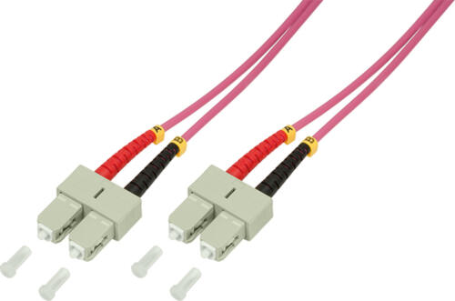 LogiLink SC/SC, 1 m InfiniBand/Glasfaserkabel Pink