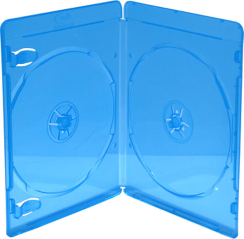 MediaRange BOX39-2-50 CD-Hülle Blu-ray-Gehäuse 2 Disks Blau, Transparent