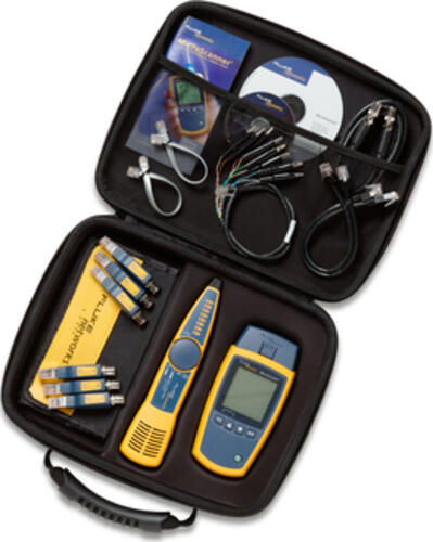 Fluke MicroScanner2 Cable Verifier Professional Kit beinhaltet MicroScanner2, Haupt Wiremap Adapter Batterien, Anleitung, Kabel