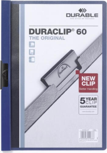 Durable Duraclip 60 Präsentations-Mappe PVC Blau, Transparent