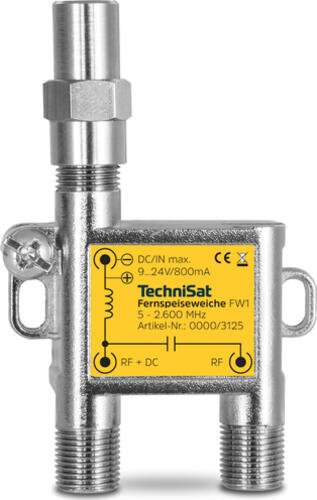 TechniSat Power Inserter FW1 Kabelsplitter Silber