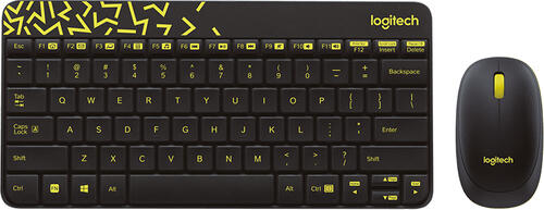 Logitech MK240 Nano Wireless Keyboard and Mouse Combo Tastatur Maus enthalten RF Wireless Russisch Schwarz