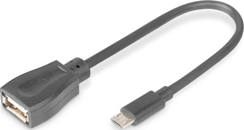 Digitus USB-Adapterkabel, OTG, Typ micro B - USB A
