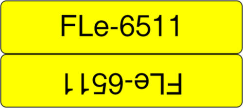 Brother FLE-6511 Etiketten erstellendes Band Schwarz auf gelb
