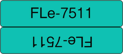 Brother FLE-7511 Etiketten erstellendes Band Schwarz auf grün