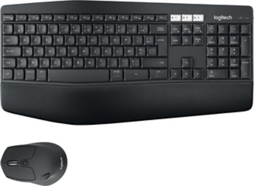 Logitech MK850 Performance Tastatur Maus enthalten RF Wireless + Bluetooth AZERTY Französisch Schwarz