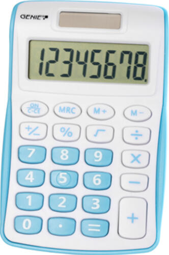 Genie 120 B Taschenrechner Tasche Display-Rechner Blau, Weiß