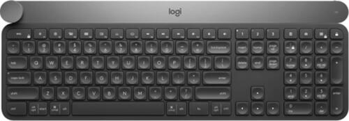 Logitech Craft Advanced keyboard with creative input dial Tastatur RF Wireless + Bluetooth QWERTY Englisch Schwarz, Grau