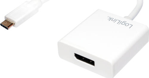 LogiLink 0.14m, USB-C 3.1/DisplayPort USB-Grafikadapter Weiß