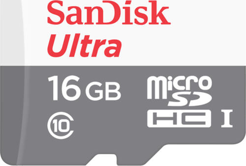 SanDisk Ultra MicroSDHC 16GB UHS-I + SD Adapter Klasse 10