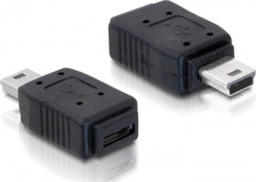 DeLOCK Adapter USB mini/USB micro-B USB mini M micro-B FM Schwarz
