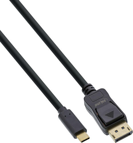 InLine USB Display Kabel, USB-C Stecker zu DisplayPort Stecker, 2m