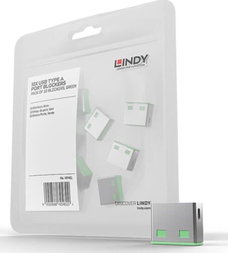 Lindy USB Portblocker, grün, 10er-Pack