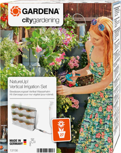 Gardena NatureUp! Draußen Eckpflanzgefäß Wand-montiert Kunststoff Grau