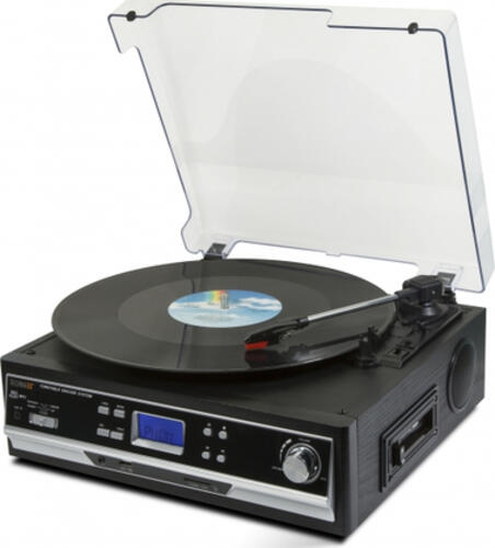 Technaxx TX-22+ Audio-Plattenspieler mit Riemenantrieb Schwarz Halbautomatisch