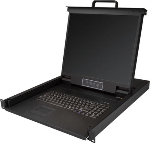 StarTech.com Rack KVM Konsole - US Tastatur(QWERTY), Ein Port VGA KVM mit 19 LCD Monitor - 1HE LCD KVM Konsolenschublade mit Kabeln - USB Unterstützung - 50.000 MTBF