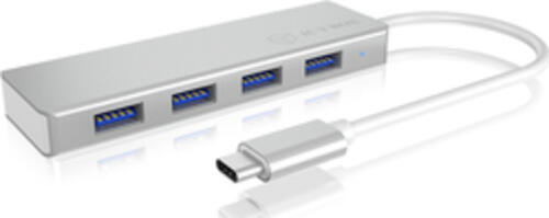 ICY BOX IB-HUB1425-C3 USB 3.2 Gen 1 (3.1 Gen 1) Type-C 5000 Mbit/s Silber