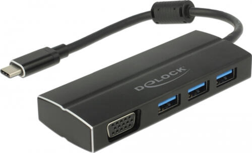 DeLOCK 63932 laptop-dockingstation & portreplikator USB 3.2 Gen 1 (3.1 Gen 1) Type-C Schwarz