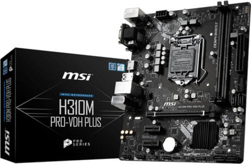MSI H310M PRO-VDH PLUS Motherboard Intel H310 LGA 1151 (Socket H4) micro ATX