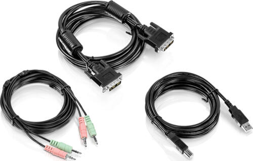 Trendnet TK-CD10 Tastatur/Video/Maus (KVM)-Kabel Schwarz 3 m