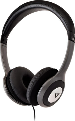 V7 HA520-2EP Kopfhörer & Headset Kabelgebunden Kopfband Musik Schwarz, Silber
