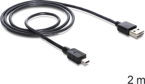 DeLOCK 85554 USB Kabel 2 m USB 2.0 USB A Mini-USB B Schwarz