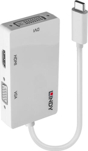 Lindy 43273 USB-Grafikadapter 3840 x 2160 Pixel Weiß